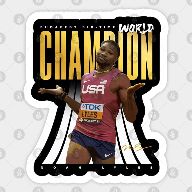 Noah Lyles Sticker by Juantamad